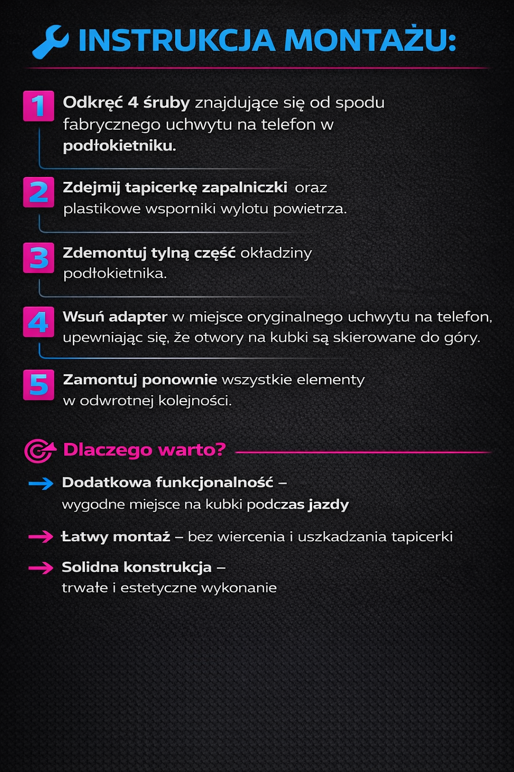 Cupholder do podłokietnika - BMW E60/E61