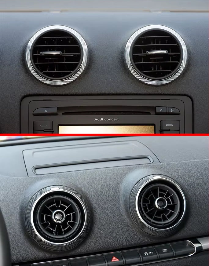 Adaptery kratek nawiewów Audi A3 8V do 8P - Komplet 4 szt